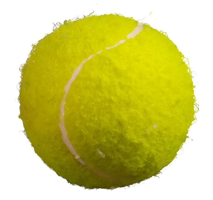 Теннисный мячик на прозрачном фоне в формате png